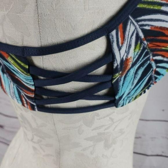 Mossimo Black Abstract Print Swim Top - Picture 4 of 8